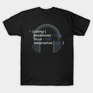 headphone coding T-Shirt